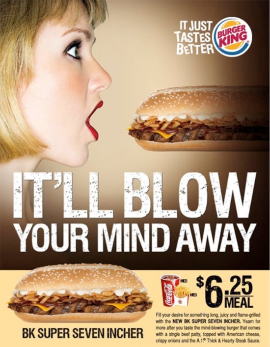 Реклама «Burger Kings» нравится мужчинам, но бесит женщин Реклама«Burger Kings»