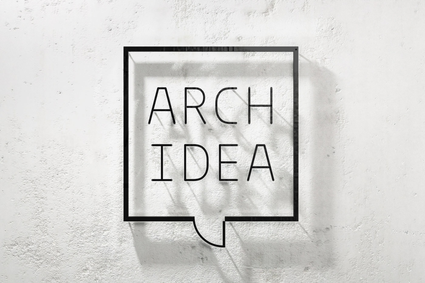 Логотип Arch Idea – пример дизайна живой айдентики в стиле профессиональной документации Пример живой айдентики с применением метода профессиональной документации