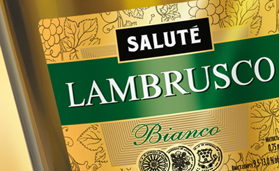 TM Salute. Этикетка Lambrusco