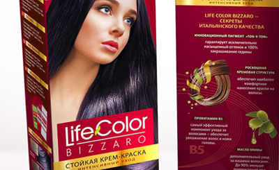 TM Life Color. Упаковка краски для волос