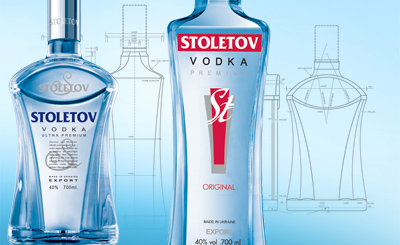 TM Stoletov. Дизайн бутылок