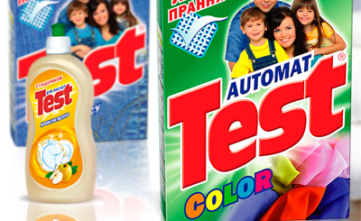 TM `Test`. Комплексный рестайлинг упаковки моющих средств  - 57 SKU