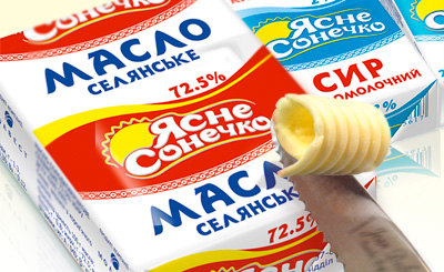 TM `Ясне Сонечко`. Разработка упаковки (молочная продукция)
