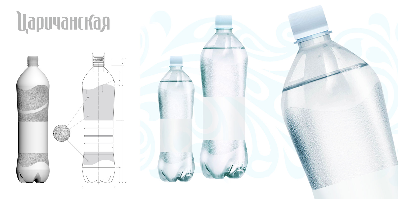 разработка дизайна бутылки минеральной воды