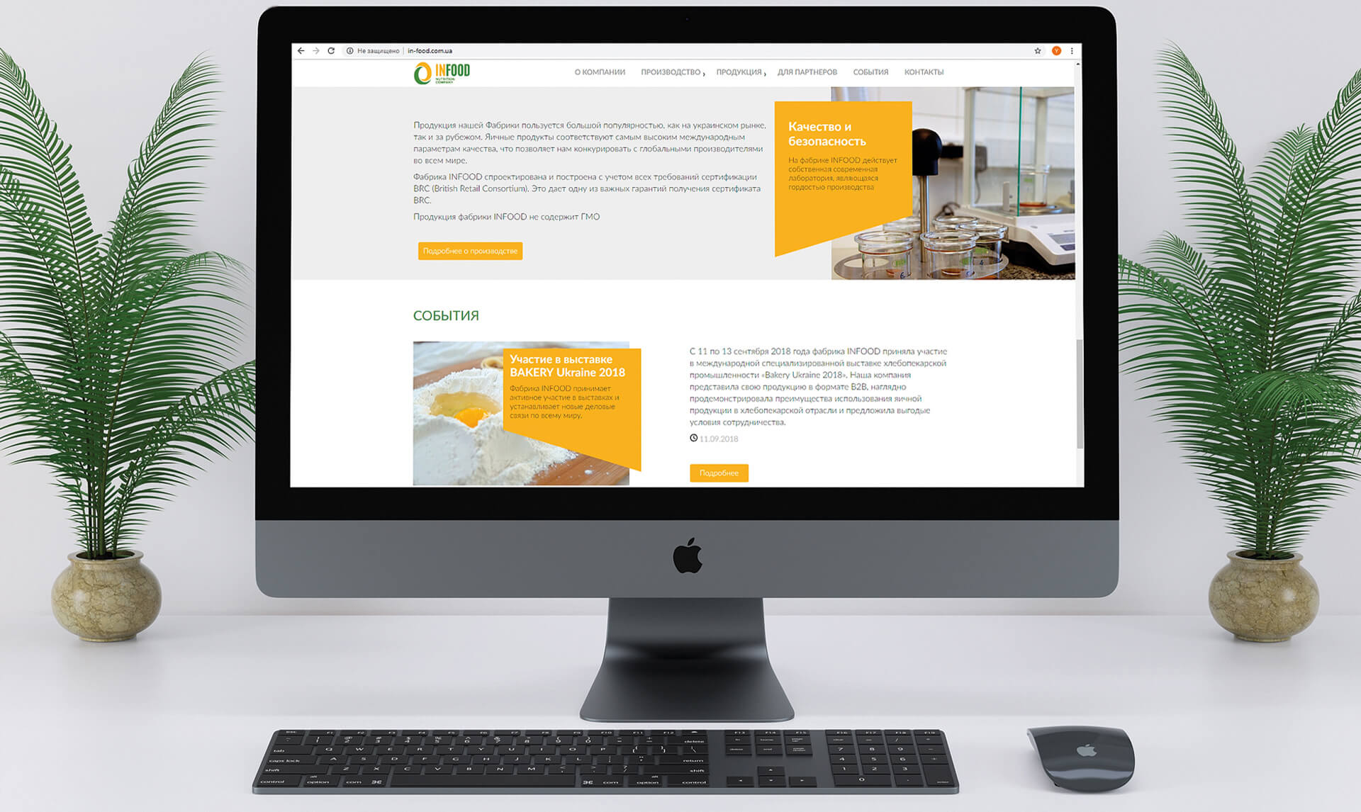 веб дизайн разработка сайта завода INFOOD контент-маркетинг на сайт GBS Решения для брендов