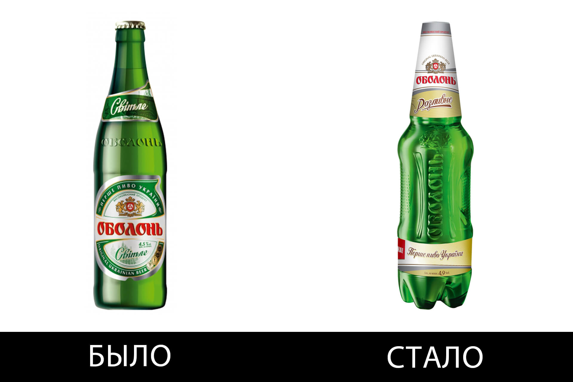 розробка дизайну етикетки пива, оболонь світле, Рішення для брендів, GBS