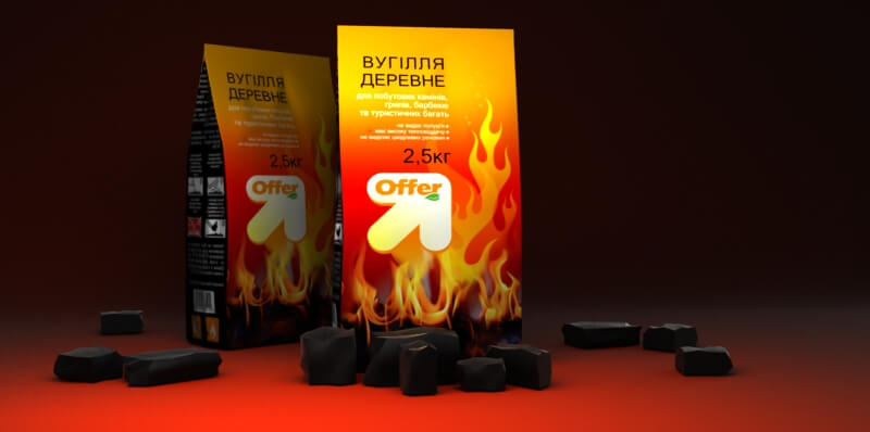 дизайн упаковки вугілля стм