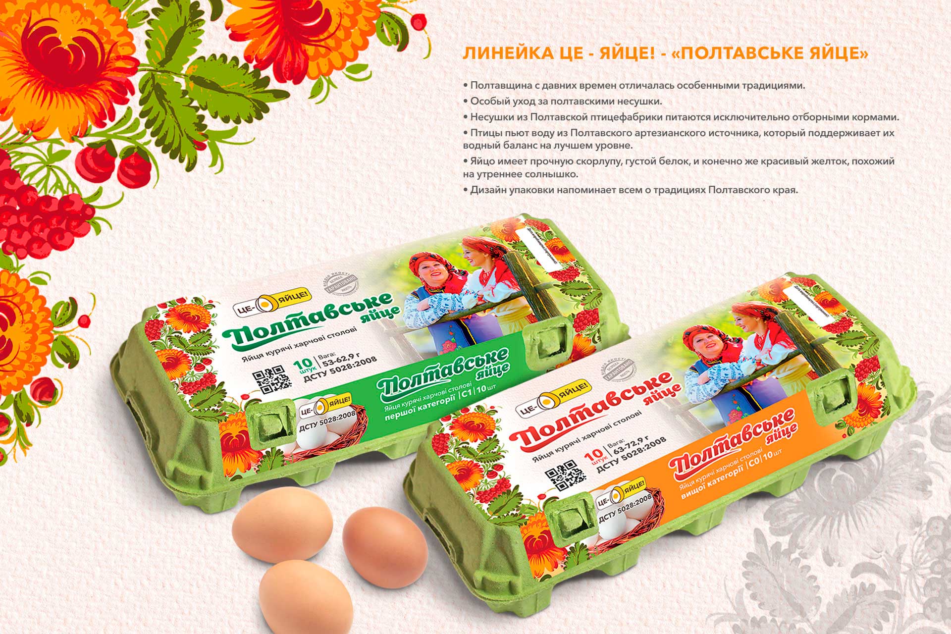 дизайн упаковки яиц, разработка бренда продуктов, GBS, решения для брендов