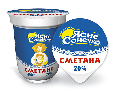 дизайн пакування сметани ясне сонечко