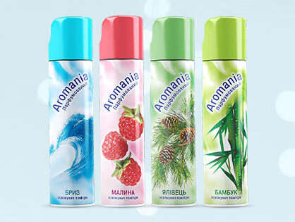 Розробка бренду освіжувачів повітря Aromania