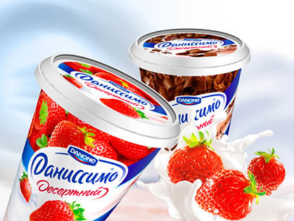 Молочна продукція ТМ Danone Даніссімо: розробка дизайну упаковки