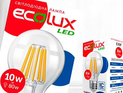 Електроприлади ТМ Ecolux: редизайн упаковки, рестайлінг логотипу
