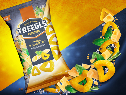 Розробка бренду TREEGLS, неймінг, дизайн упаковки кукурудзяних снеків