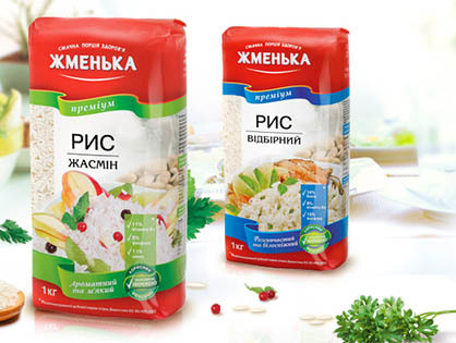 Розробка бренду Жменька, дизайн упаковки круп